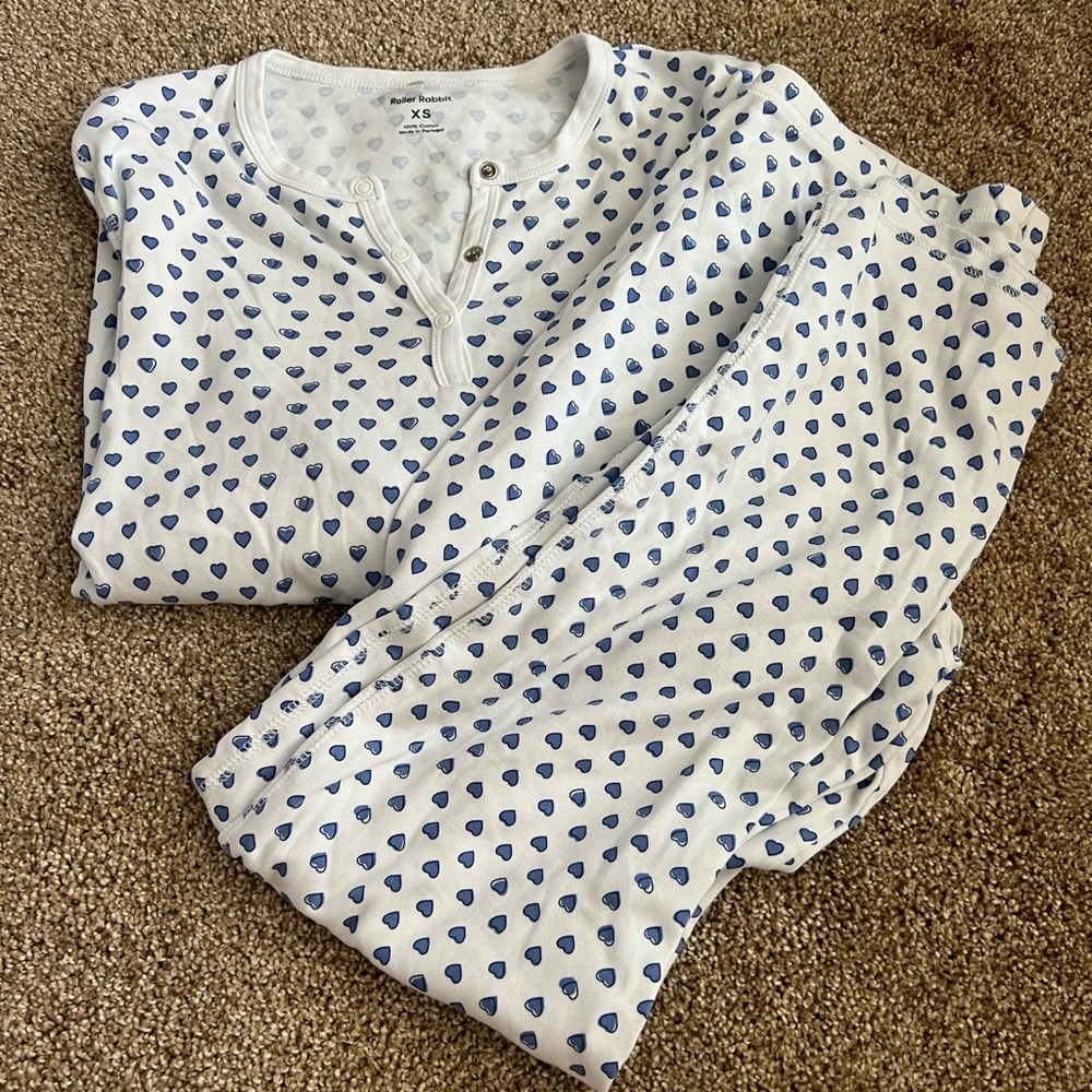 roller rabbit heart pajamas